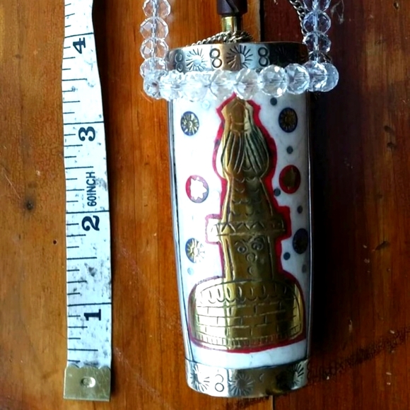 ✨️Vintage Snuff box w/ Faceted Crystals Necklace -One Of A Kind✨️ - Picture 10 of 17